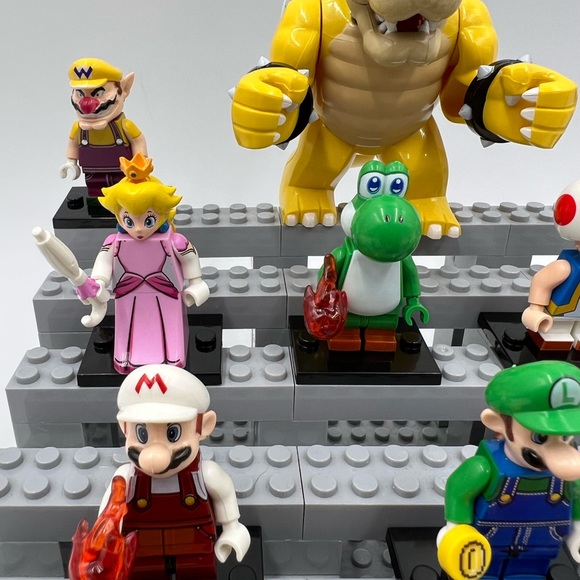 10 Super Mario Bros Custom Minifigures, Mini Figures, - Picture 3 of 14